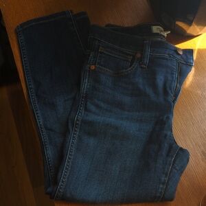 Madewell High Rise Skinny Jeans in Dark Blue